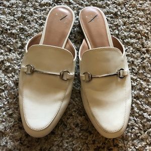 slip on loafer mule white
